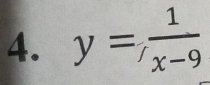 y= 1/x-9 