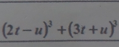 (2t-u)^3+(3t+u)^3