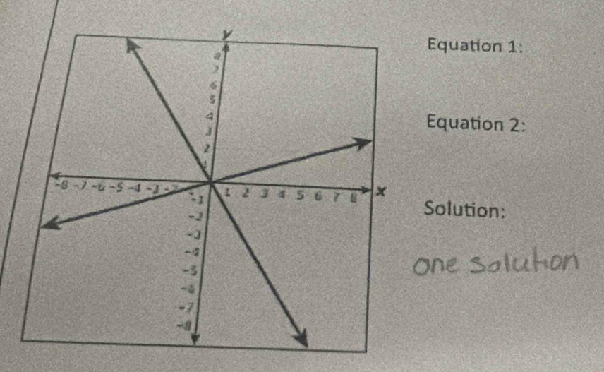 Equation 1: 
Equation 2: 
Solution: