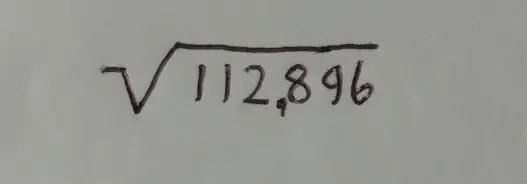 Solved: sqrt(112,896) [Math]