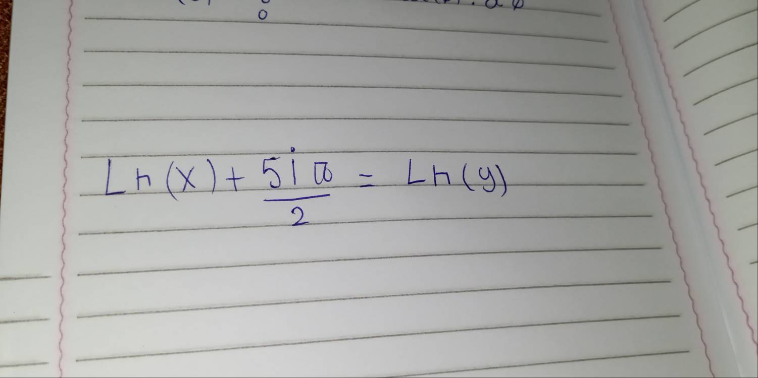 Ln(X)+ 5100/2 =Ln(y)