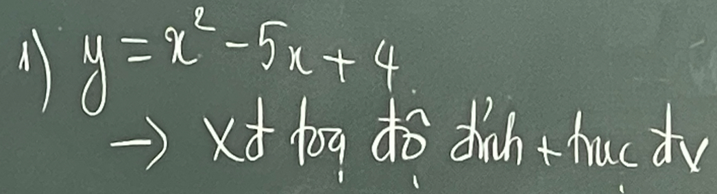 y=x^2-5x+4
xi tog do dich+ x≥ tV