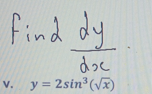 y=2sin^3(sqrt(x))