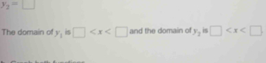 y_2=□
The domain of y_1 is □ and the domain of y_2 is □