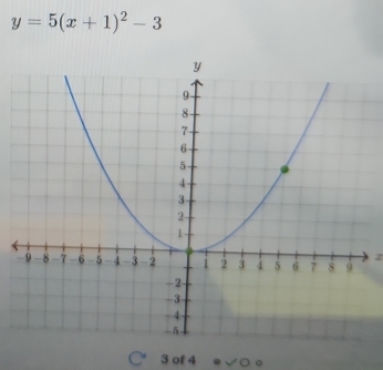 y=5(x+1)^2-3
3 of 4