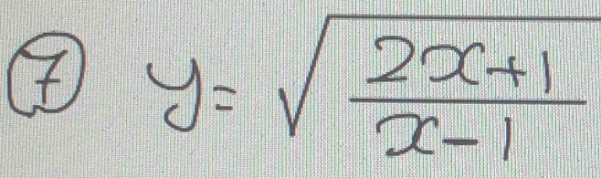 ④ y=sqrt(frac 2x+1)x-1