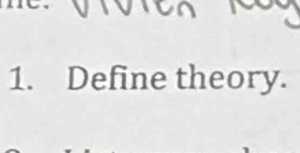 Define theory.