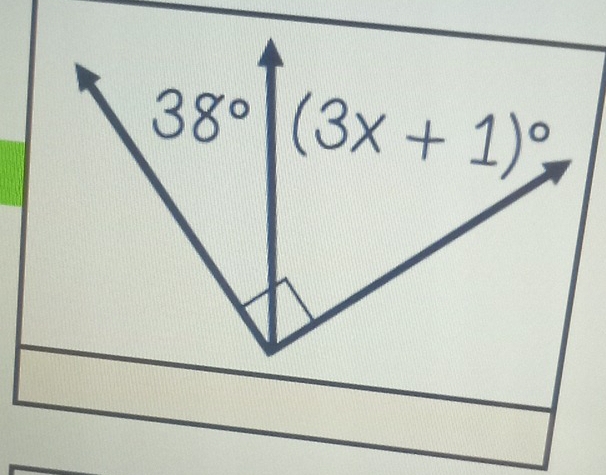 38° (3x+1)^circ ,