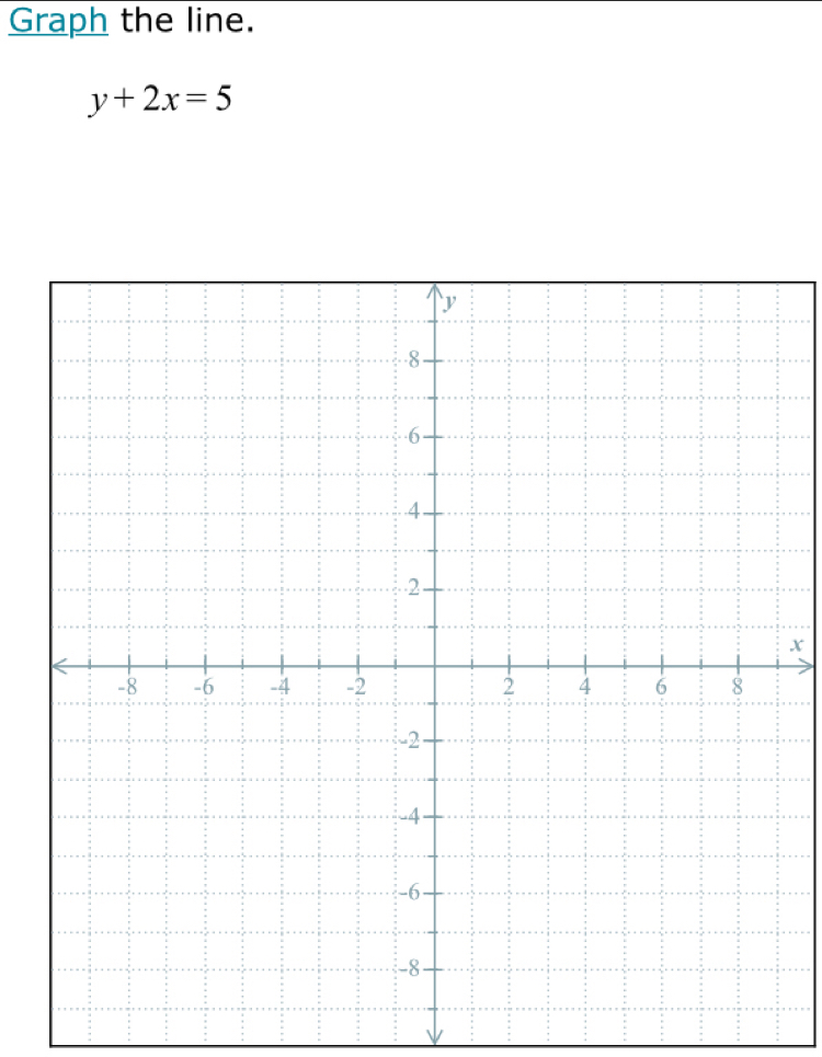 Graph the line.
y+2x=5
x