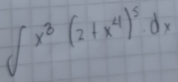 ∈t x^3(2+x^4)^5dx