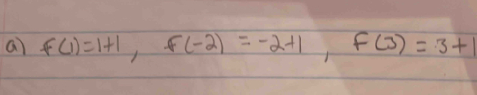 f(1)=1+1, f(-2)=-2+1, f(3)=3+1