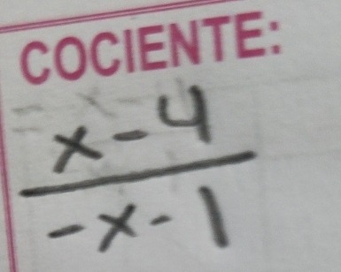 COCIENTE: