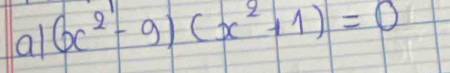 al (x^2-9)(x^2+1)=0