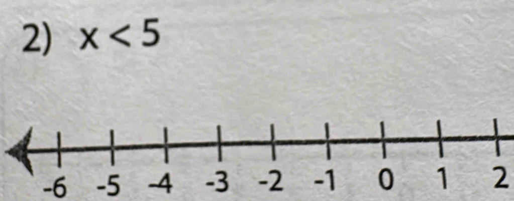 x<5</tex>
-6 -5 -42