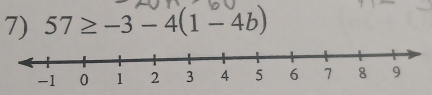 57≥ -3-4(1-4b)