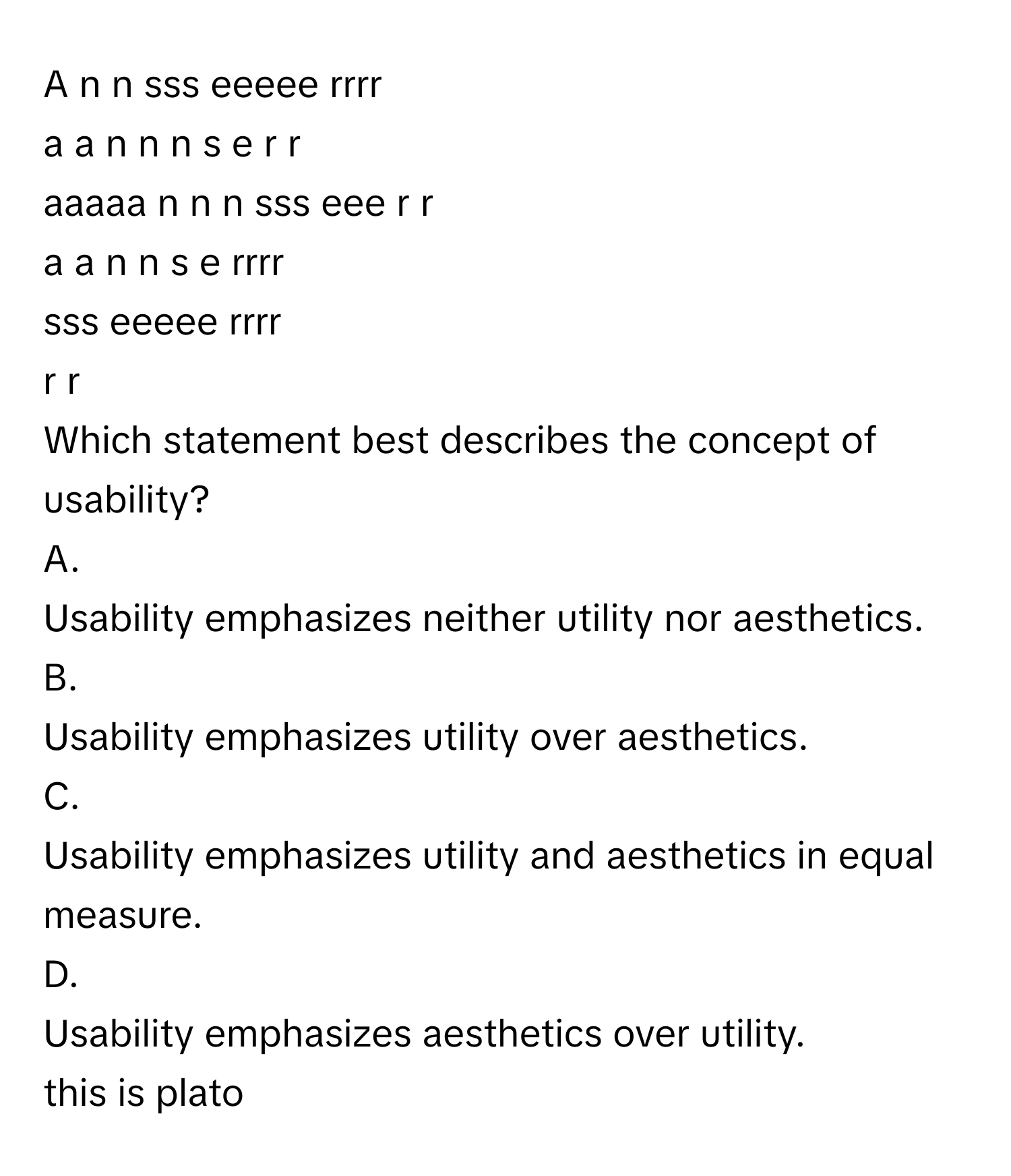 Solved: A n n sss eeeee rrrr a a n n n s e r r aaaaa n n n sss eee r r ...