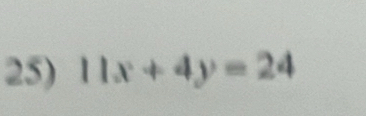 11x+4y=24