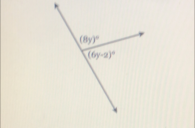 (8y)^circ 
(6y-2)^circ 