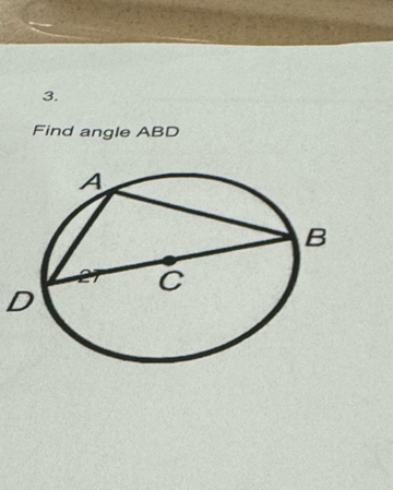 Find angle ABD
D