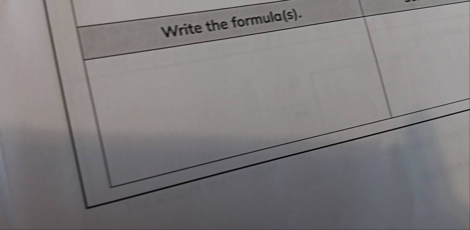 Write the formula(s)-