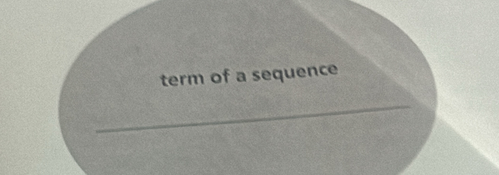 term of a sequence 
_