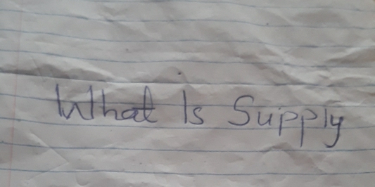 What is Supply