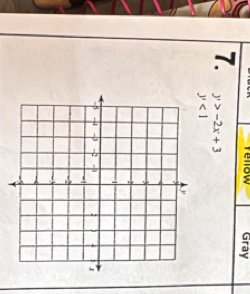 Gray 
7. y>-2x+3
y<1</tex>