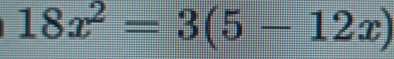 18x^2=3(5-12x)