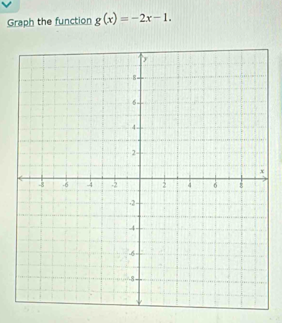 Graph the function g(x)=-2x-1.