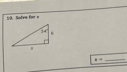 Solve for x
_ x=