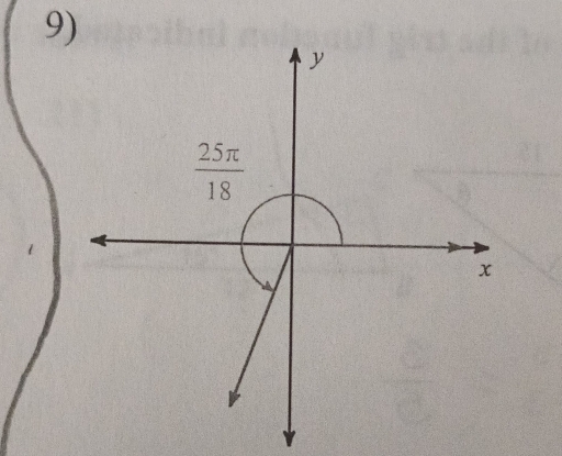 y
 25π /18 
x