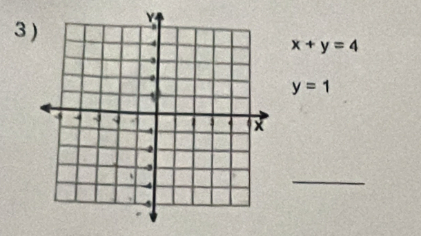 3
x+y=4
y=1
_