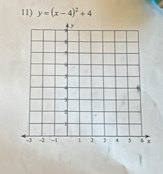 y=(x-4)^2+4