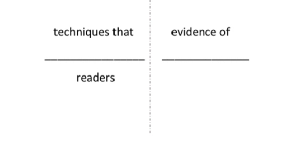 techniques that evidence of 
__ 
readers