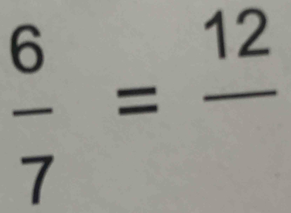  6/7 =frac 12
□ 