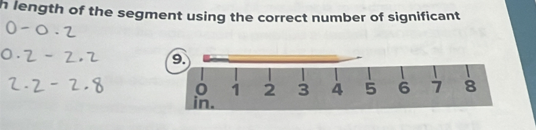 length of the segment using the correct number of significant