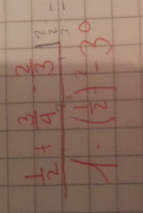 frac  1/2 + 3/4 - 2/3 11-( 1/-3 )^-3=