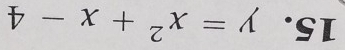 y=x^2+x-4