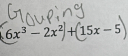 6x³ − 2x² + 15x-5