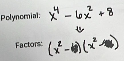 Polynomial: 
Factors: