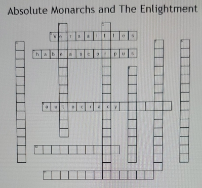 Absolute Monarchs and The Enlightment