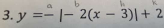 y=-|-2(x-3)|+2