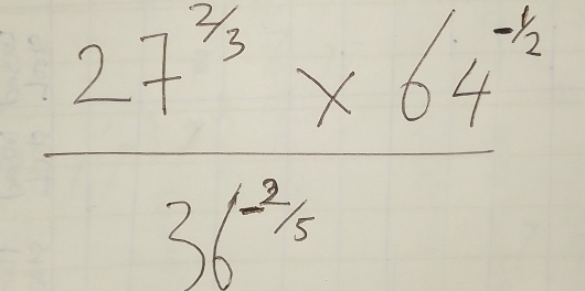 frac 27^(frac 2)3* 64^(-frac 1)336^(frac 2)3