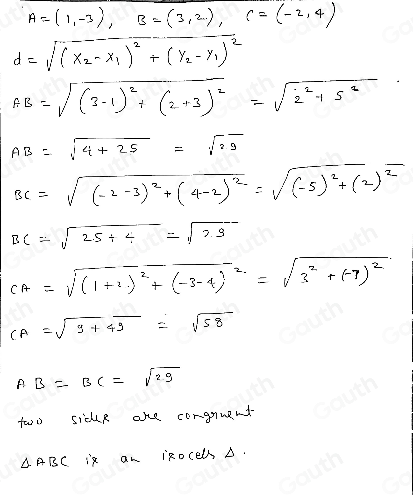 Solved: Show that the points form the vertices of the indicated polygon ...