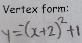 Vertex form: