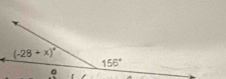 (-28+x)^circ 
156°
0