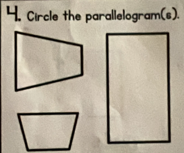 Circle the parallelogram(s).