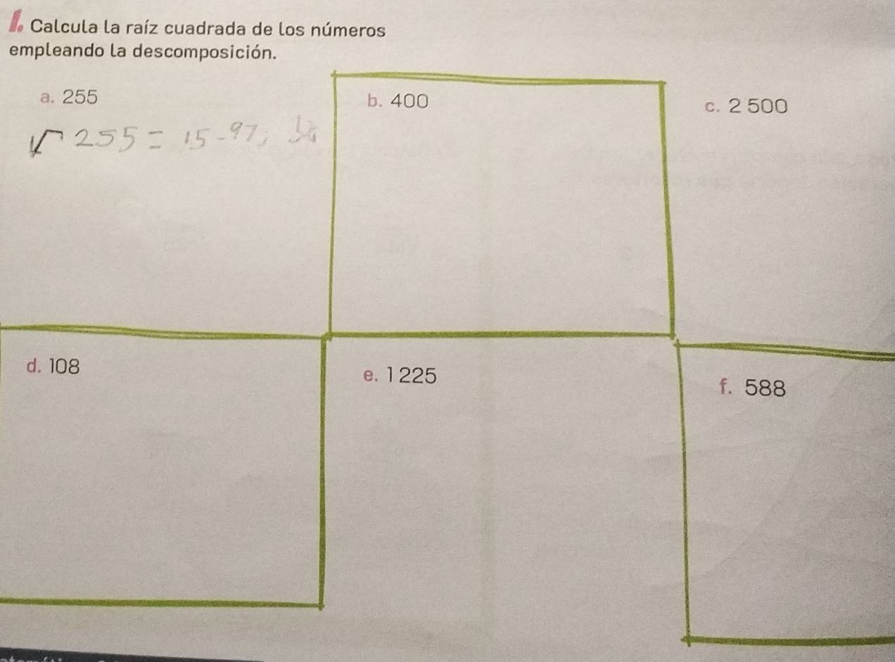 Calcula la raíz cuadrada de los números 
em 
d