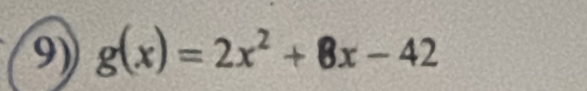 g(x)=2x^2+8x-42