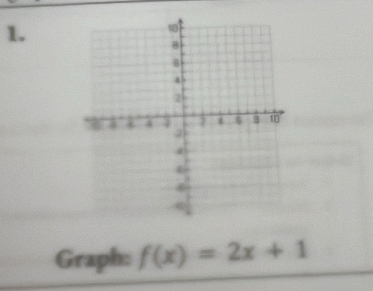 Graph: f(x)=2x+1